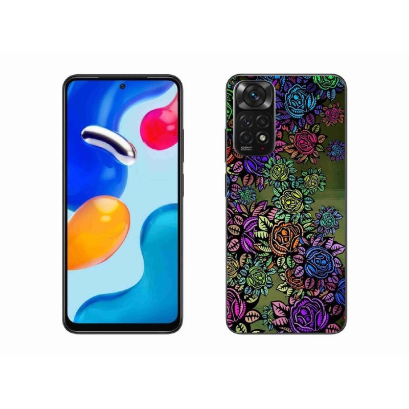 Gelový kryt mmCase na mobil Xiaomi Redmi Note 11S 4G - květiny 6