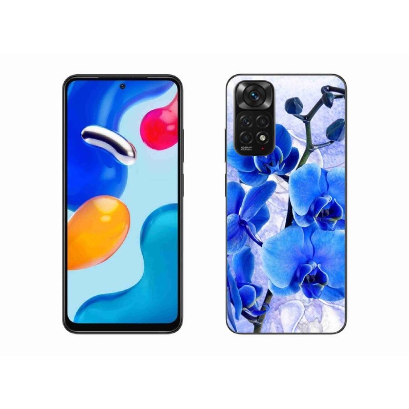 Gelový kryt mmCase na mobil Xiaomi Redmi Note 11S 4G - modré květy