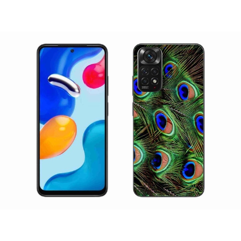 Gelový kryt mmCase na mobil Xiaomi Redmi Note 11S 4G - paví peří
