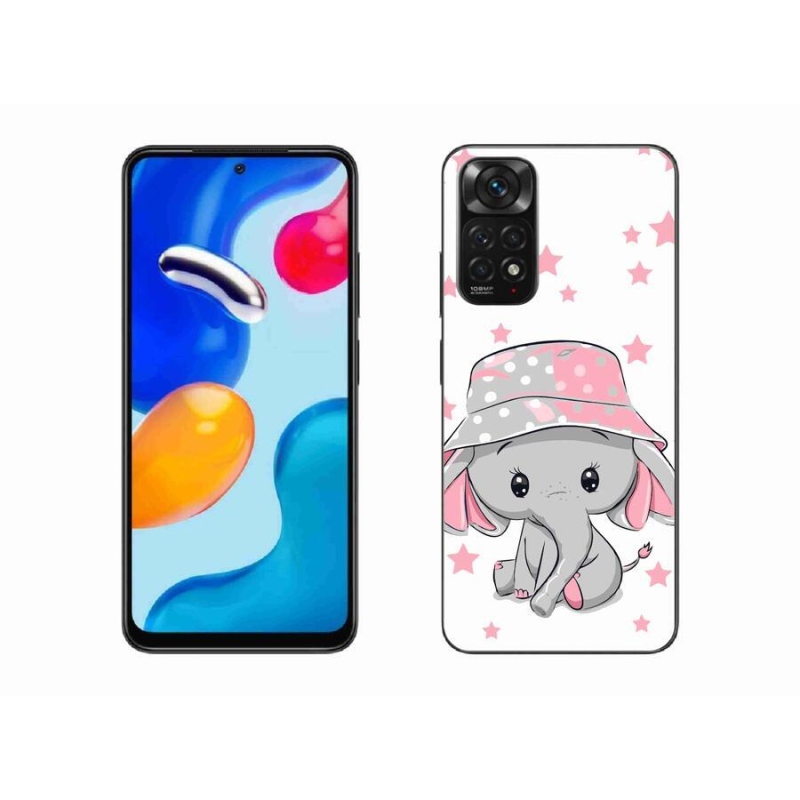 Gelový kryt mmCase na mobil Xiaomi Redmi Note 11S 4G - růžový slon