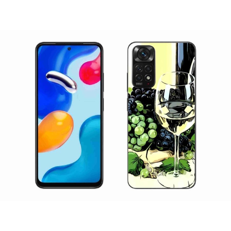 Gelový kryt mmCase na mobil Xiaomi Redmi Note 11S 4G - sklenka vína