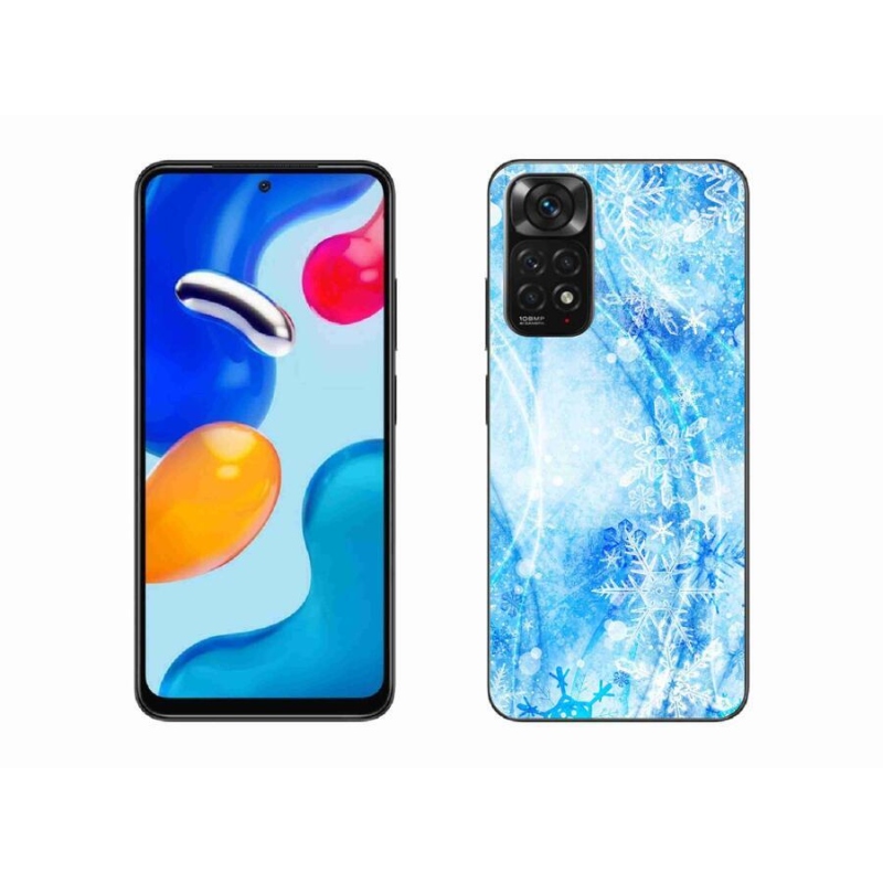 Gelový kryt mmCase na mobil Xiaomi Redmi Note 11S 4G - sněhové vločky