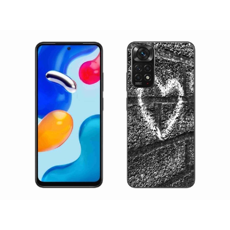 Gelový kryt mmCase na mobil Xiaomi Redmi Note 11S 4G - srdce na zdi