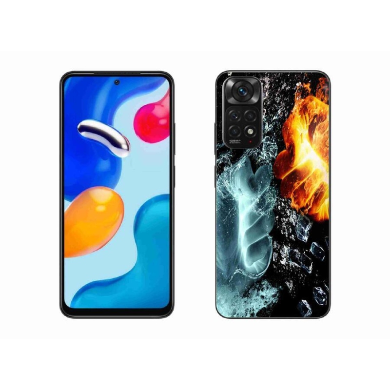 Gelový kryt mmCase na mobil Xiaomi Redmi Note 11S 4G - voda a oheň