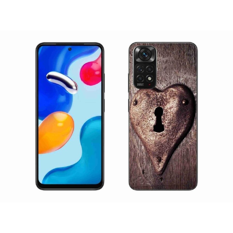 Gelový kryt mmCase na mobil Xiaomi Redmi Note 11S 4G - zámek ve tvaru srdce