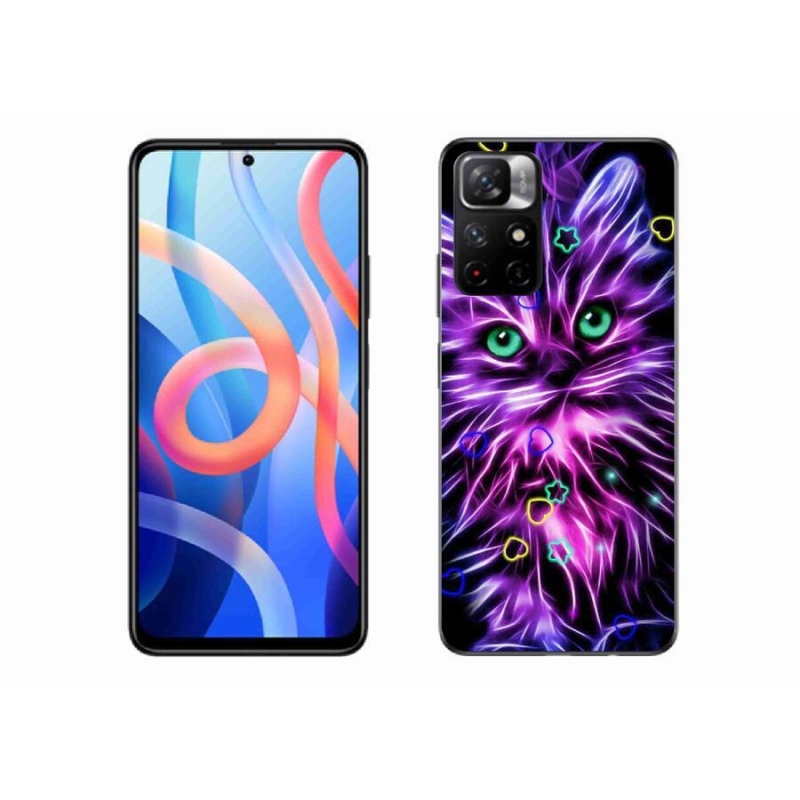 Gelový kryt mmCase na mobil Xiaomi Redmi Note 11S 5G - abstraktní kočka