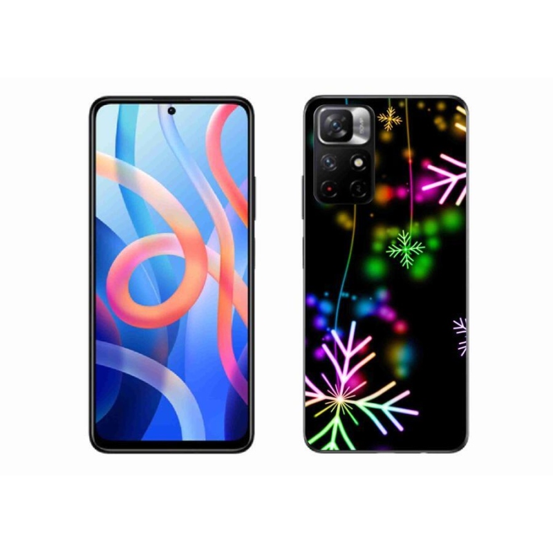 Gelový kryt mmCase na mobil Xiaomi Redmi Note 11S 5G - barevné vločky