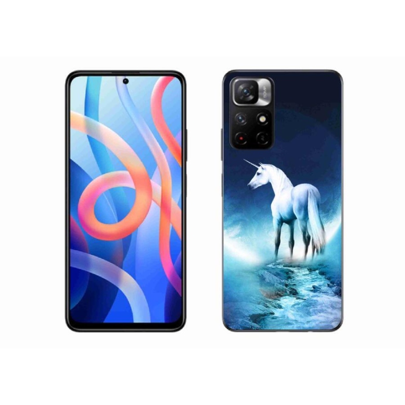 Gelový kryt mmCase na mobil Xiaomi Redmi Note 11S 5G - bílý jednorožec