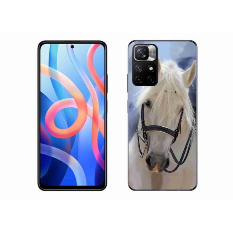 Gelový kryt mmCase na mobil Xiaomi Redmi Note 11S 5G - bílý kůň