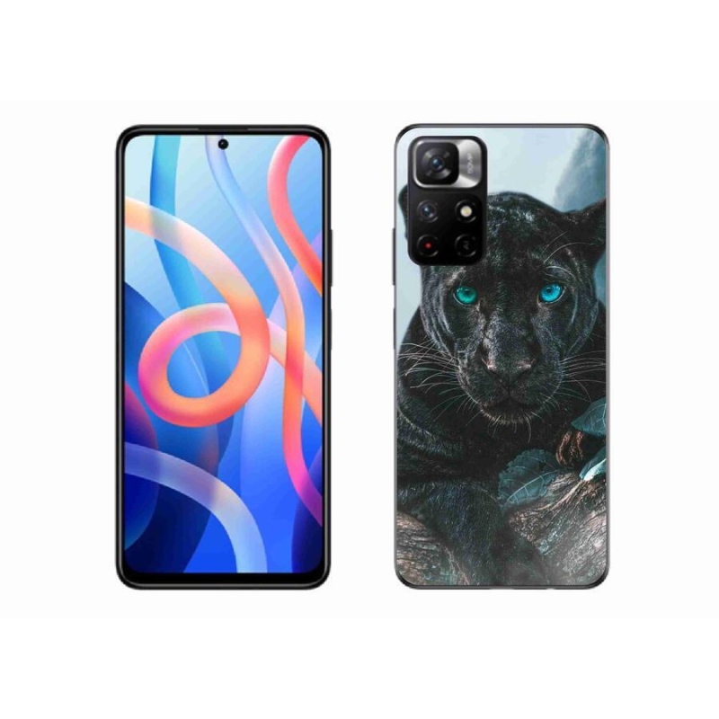 Gelový kryt mmCase na mobil Xiaomi Redmi Note 11S 5G - černý panter