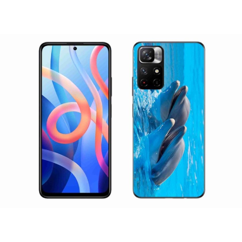 Gelový kryt mmCase na mobil Xiaomi Redmi Note 11S 5G - delfíni