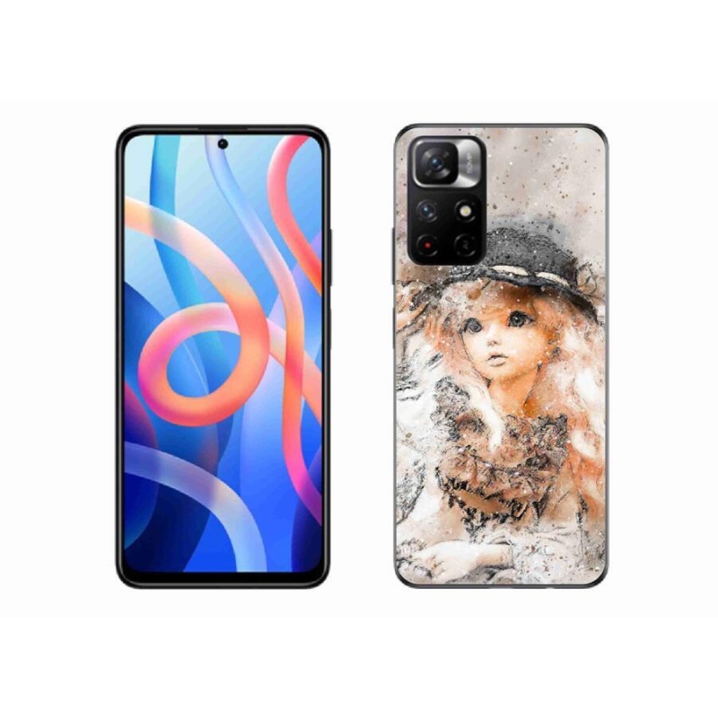 Gelový kryt mmCase na mobil Xiaomi Redmi Note 11S 5G - holčička s kloboukem