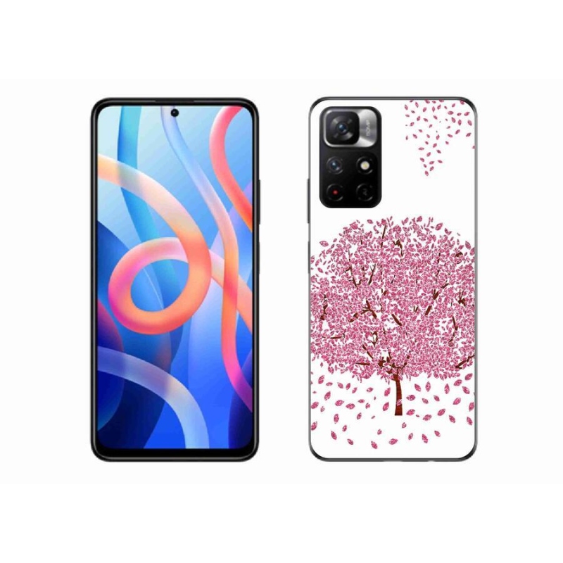 Gelový kryt mmCase na mobil Xiaomi Redmi Note 11S 5G - kreslený strom s listy
