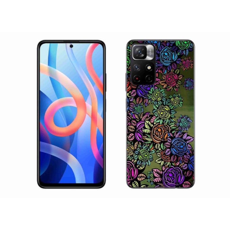 Gelový kryt mmCase na mobil Xiaomi Redmi Note 11S 5G - květiny 6