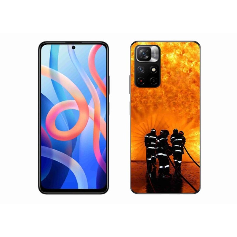 Gelový kryt mmCase na mobil Xiaomi Redmi Note 11S 5G - požár