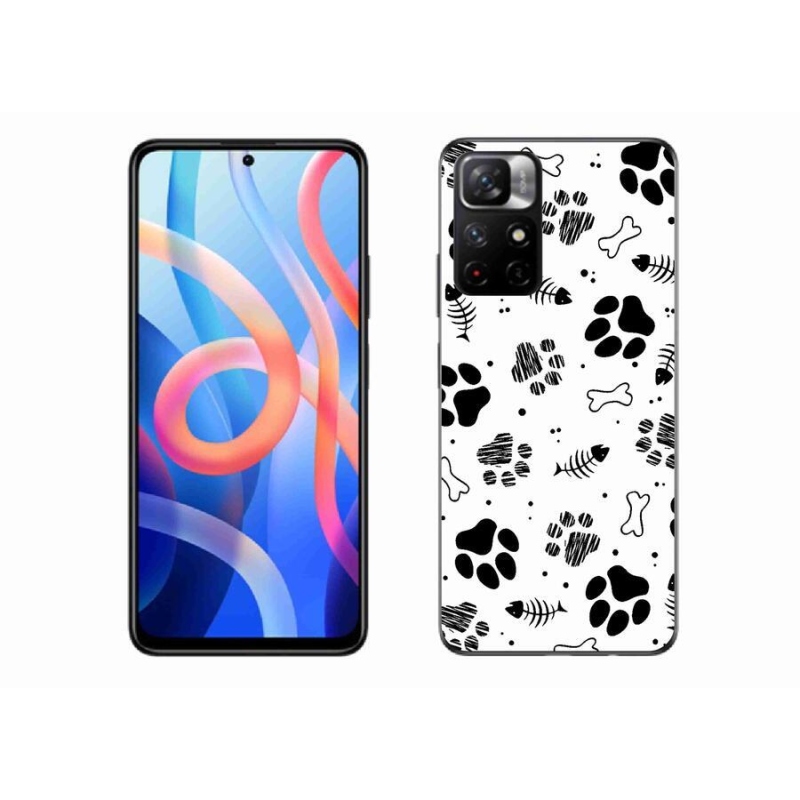 Gelový kryt mmCase na mobil Xiaomi Redmi Note 11S 5G - psí tlapky 1