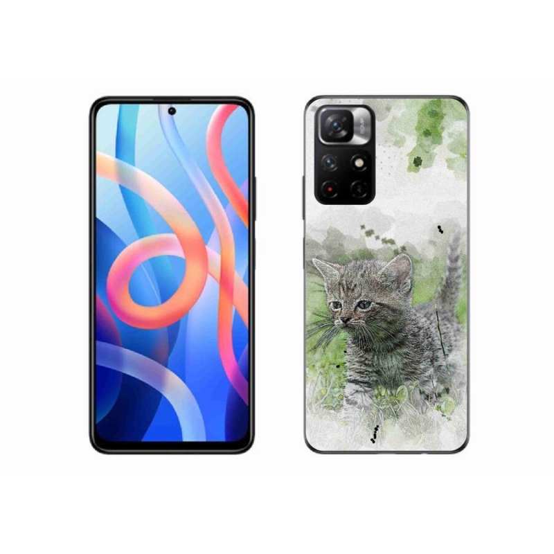 Gelový kryt mmCase na mobil Xiaomi Redmi Note 11S 5G - roztomilé kotě 1