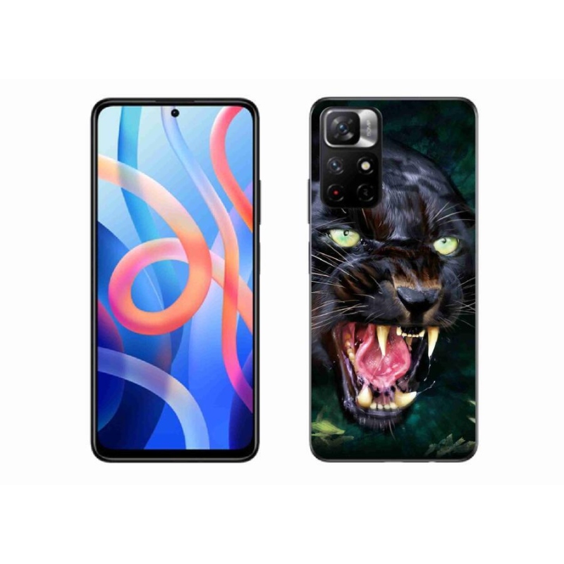 Gelový kryt mmCase na mobil Xiaomi Redmi Note 11S 5G - rozzuřený černý panter