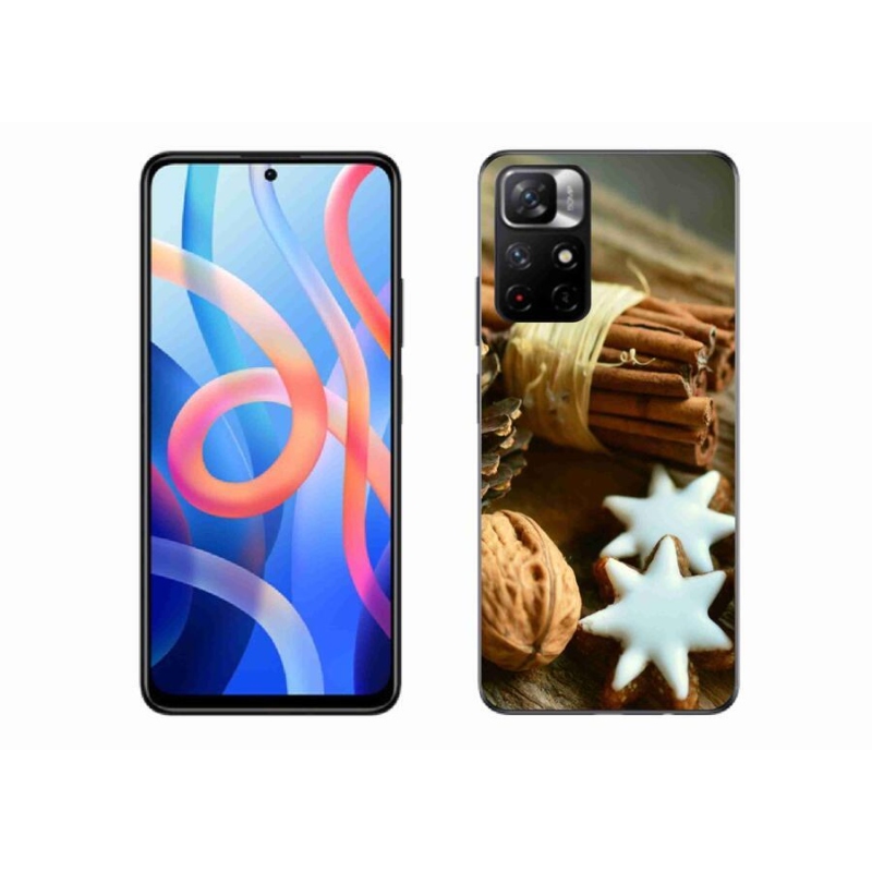 Gelový kryt mmCase na mobil Xiaomi Redmi Note 11S 5G - skořice a perníčky