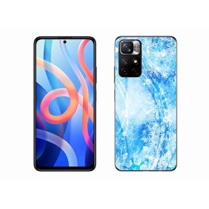 Gelový kryt mmCase na mobil Xiaomi Redmi Note 11S 5G - sněhové vločky