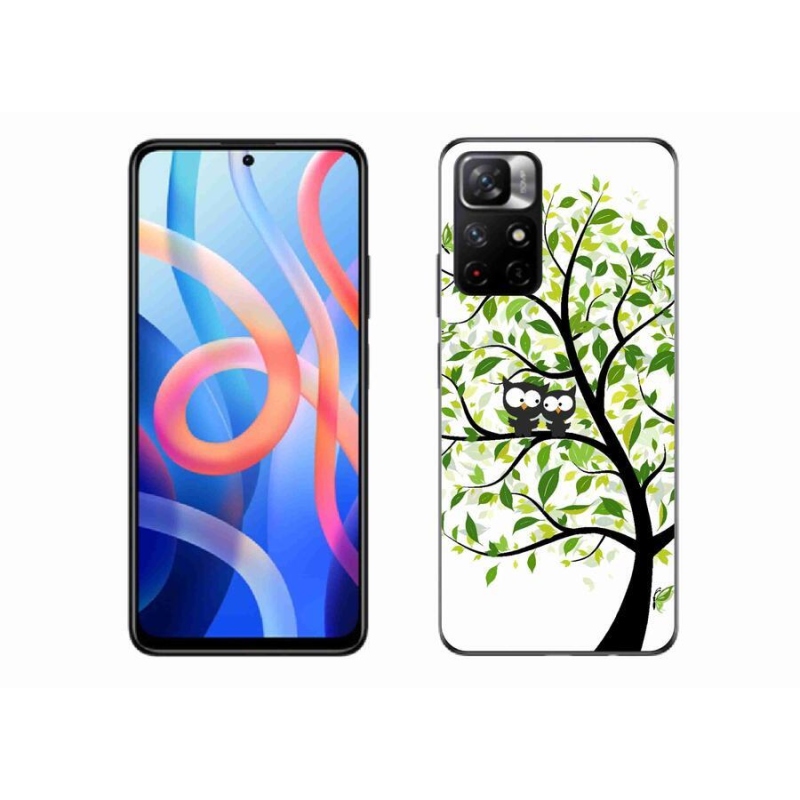 Gelový kryt mmCase na mobil Xiaomi Redmi Note 11S 5G - sovičky na stromě