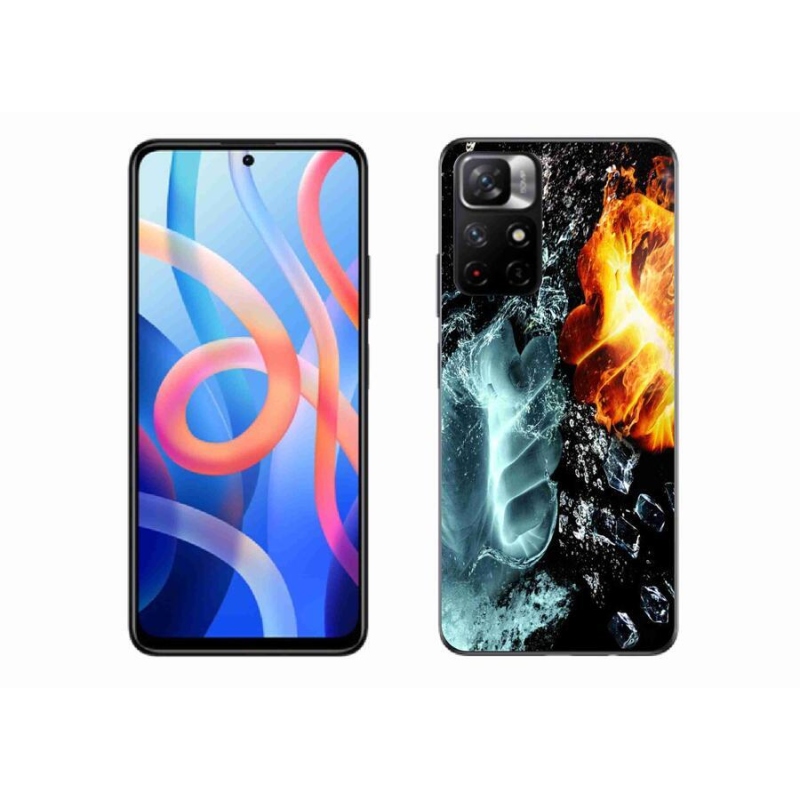 Gelový kryt mmCase na mobil Xiaomi Redmi Note 11S 5G - voda a oheň