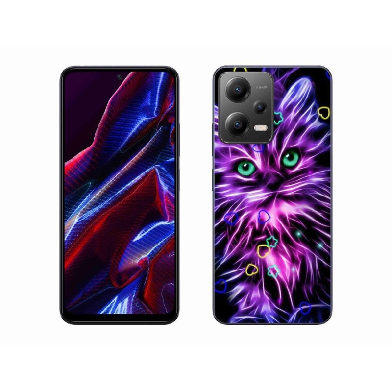 Gelový kryt mmCase na mobil Xiaomi Redmi Note 12 5G - abstraktní kočka