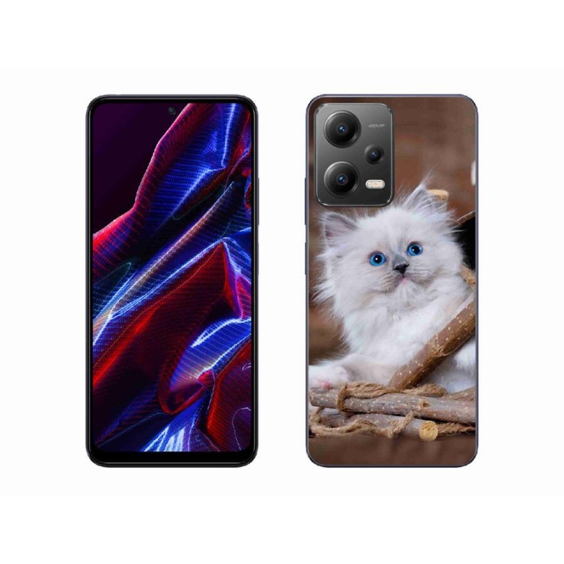 Gelový kryt mmCase na mobil Xiaomi Redmi Note 12 5G - bílé kotě