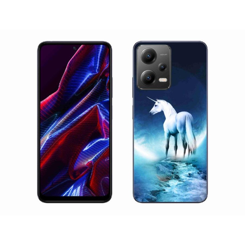 Gelový kryt mmCase na mobil Xiaomi Redmi Note 12 5G - bílý jednorožec