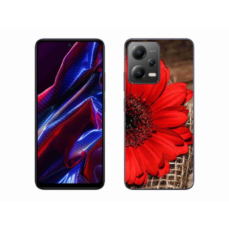 Gelový kryt mmCase na mobil Xiaomi Redmi Note 12 5G - gerbera