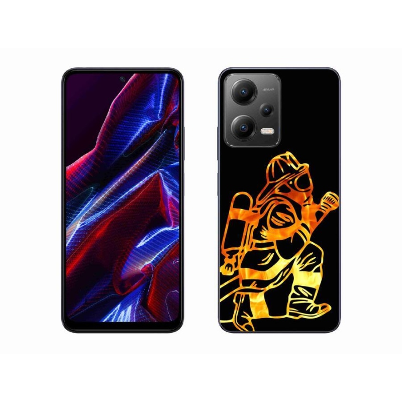 Gelový kryt mmCase na mobil Xiaomi Redmi Note 12 5G - hasič 1