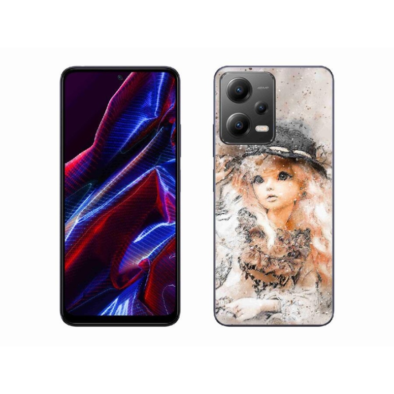 Gelový kryt mmCase na mobil Xiaomi Redmi Note 12 5G - holčička s kloboukem