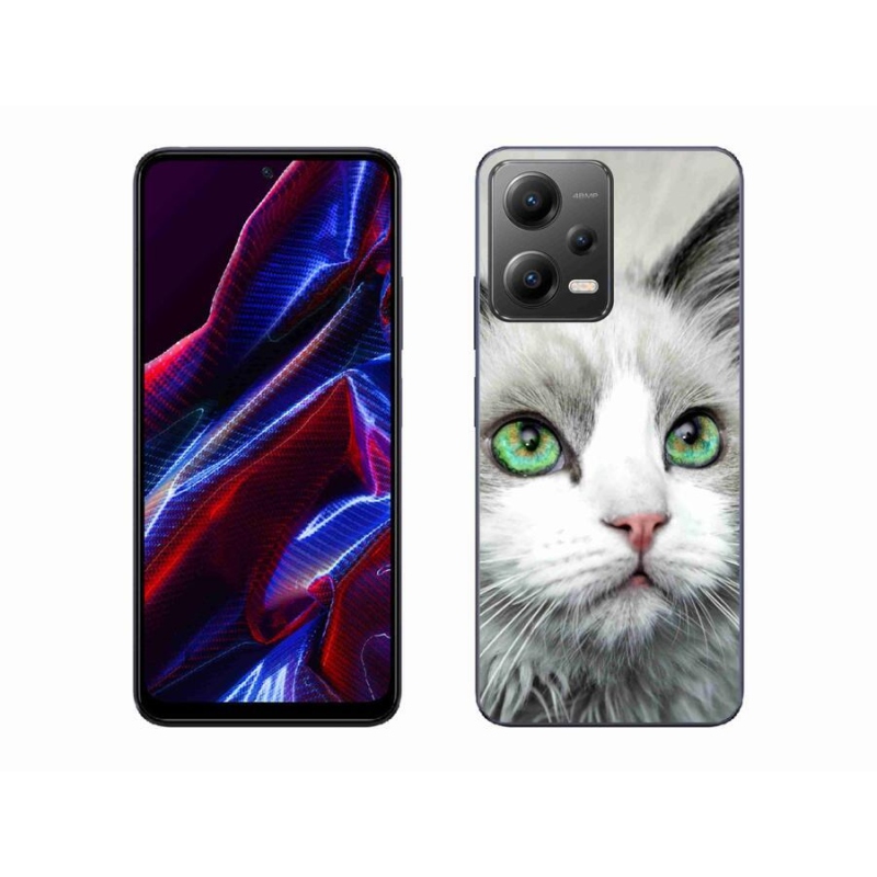 Gelový kryt mmCase na mobil Xiaomi Redmi Note 12 5G - kočičí pohled