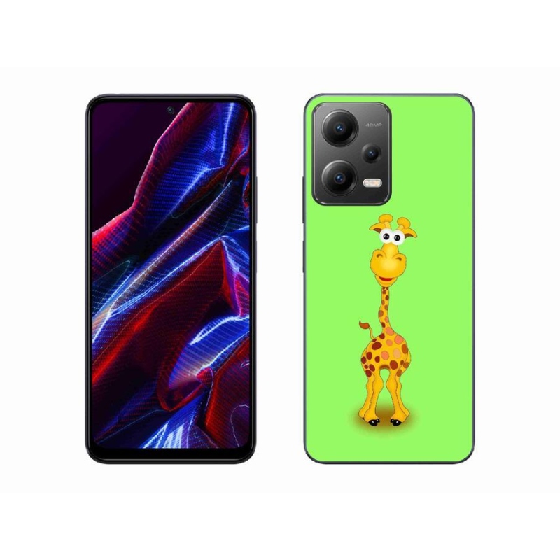 Gelový kryt mmCase na mobil Xiaomi Redmi Note 12 5G - kreslená žirafa