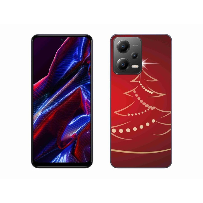 Gelový kryt mmCase na mobil Xiaomi Redmi Note 12 5G - kreslený vánoční stromek