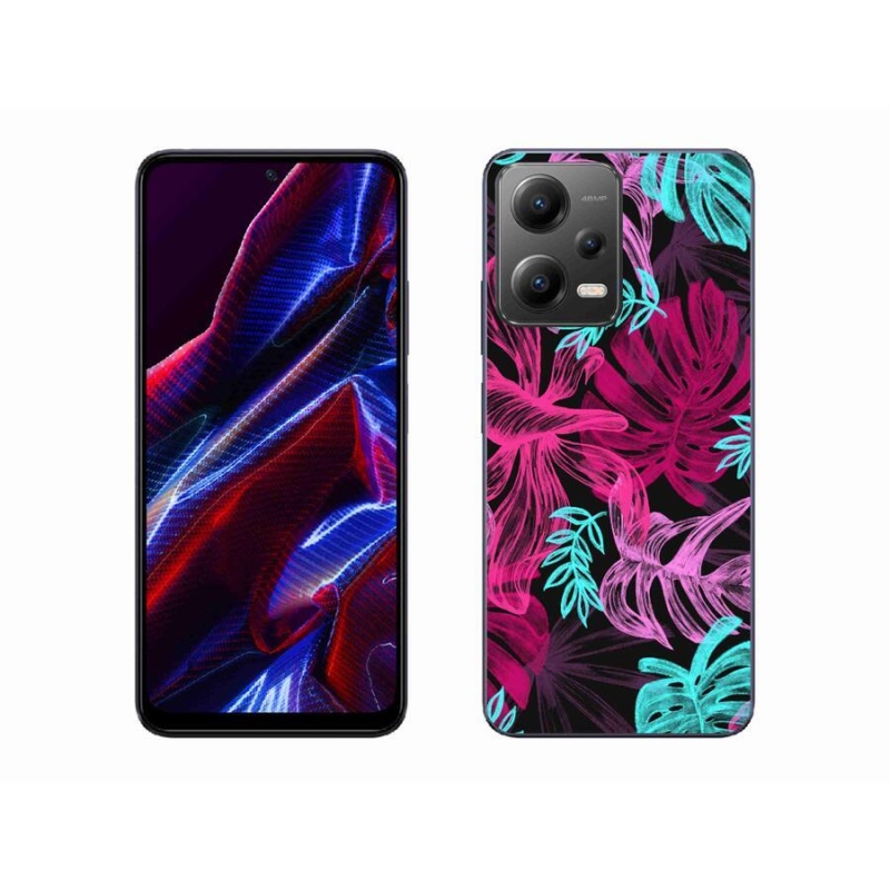 Gelový kryt mmCase na mobil Xiaomi Redmi Note 12 5G - květiny 1