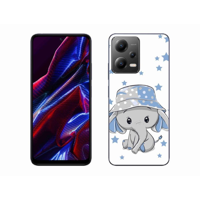 Gelový kryt mmCase na mobil Xiaomi Redmi Note 12 5G - modrý slon