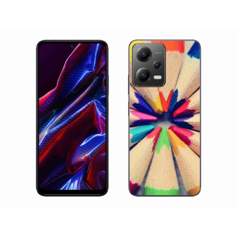 Gelový kryt mmCase na mobil Xiaomi Redmi Note 12 5G - pastelky