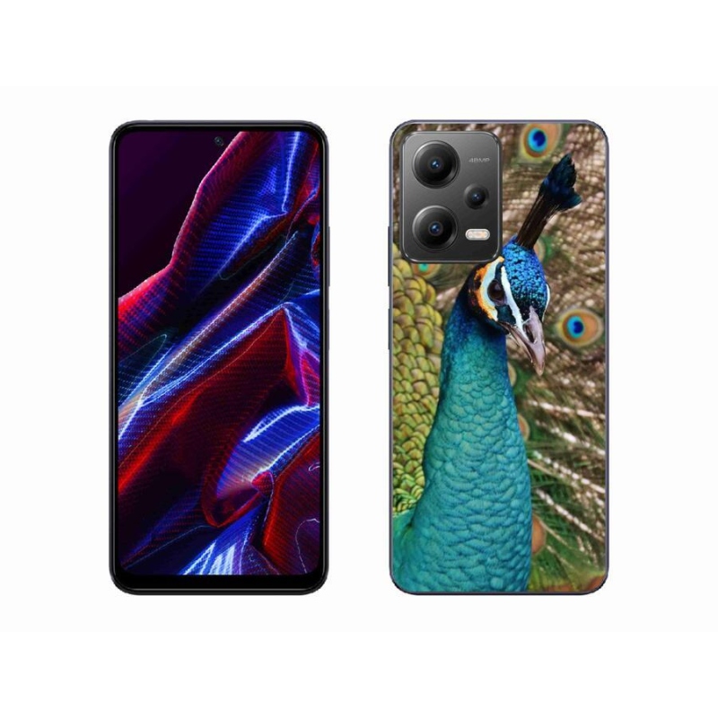 Gelový kryt mmCase na mobil Xiaomi Redmi Note 12 5G - páv