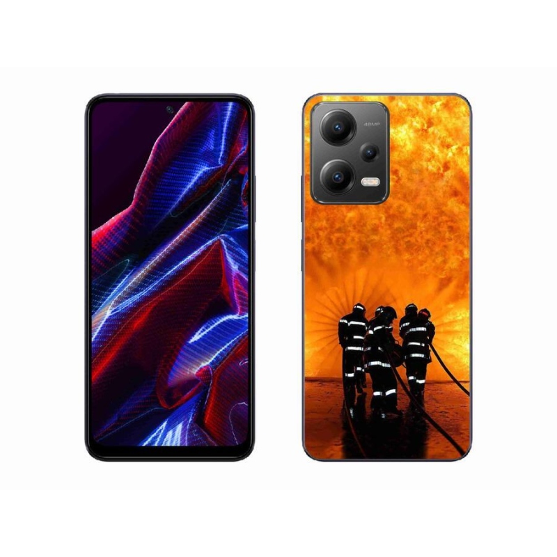 Gelový kryt mmCase na mobil Xiaomi Redmi Note 12 5G - požár