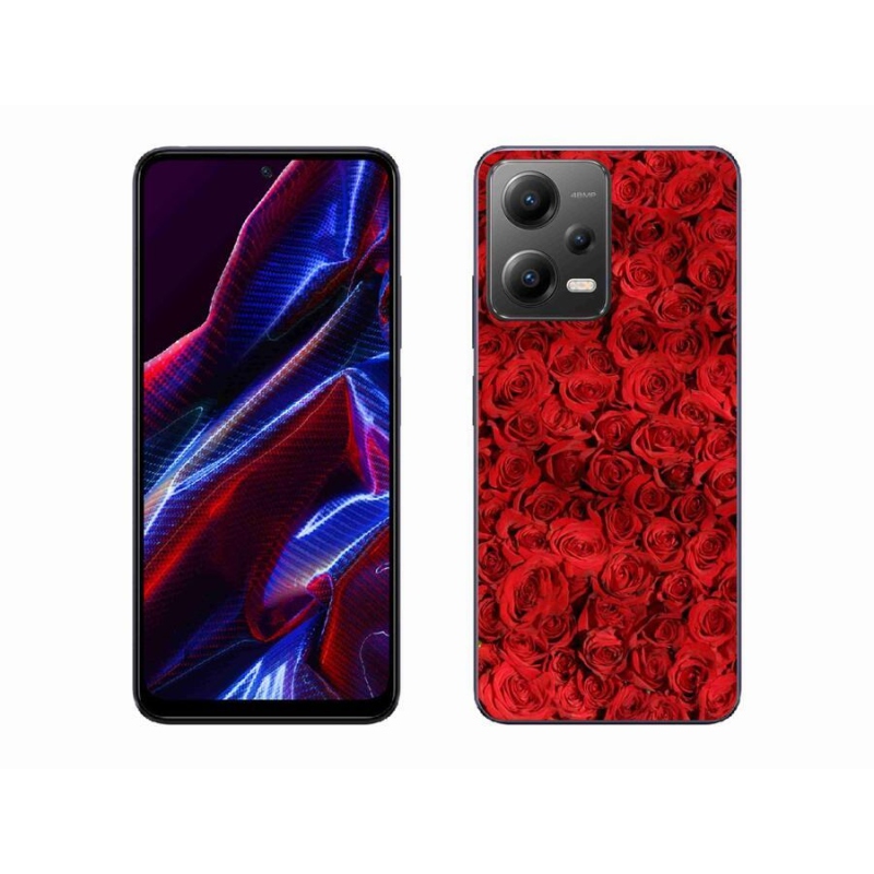 Gelový kryt mmCase na mobil Xiaomi Redmi Note 12 5G - růže