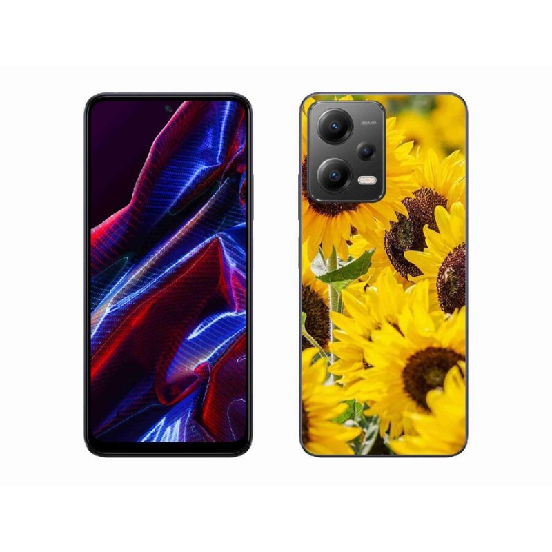 Gelový kryt mmCase na mobil Xiaomi Redmi Note 12 5G - slunečnice