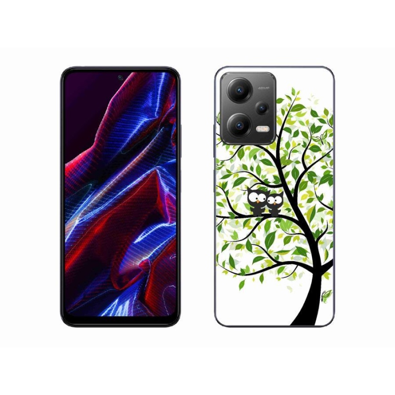 Gelový kryt mmCase na mobil Xiaomi Redmi Note 12 5G - sovičky na stromě