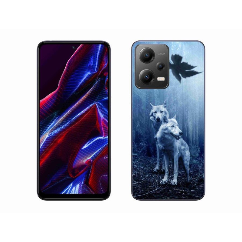 Gelový kryt mmCase na mobil Xiaomi Redmi Note 12 5G - vlci v lese