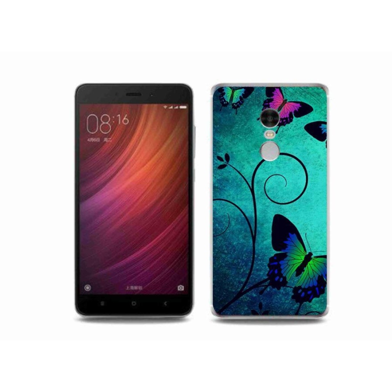 Gelový kryt mmCase na mobil Xiaomi Redmi Note 4 - barevní motýli
