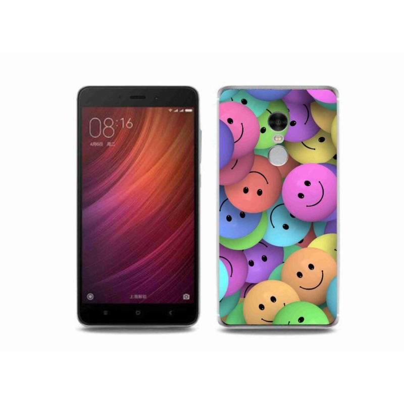 Gelový kryt mmCase na mobil Xiaomi Redmi Note 4 - barevní smajlíci