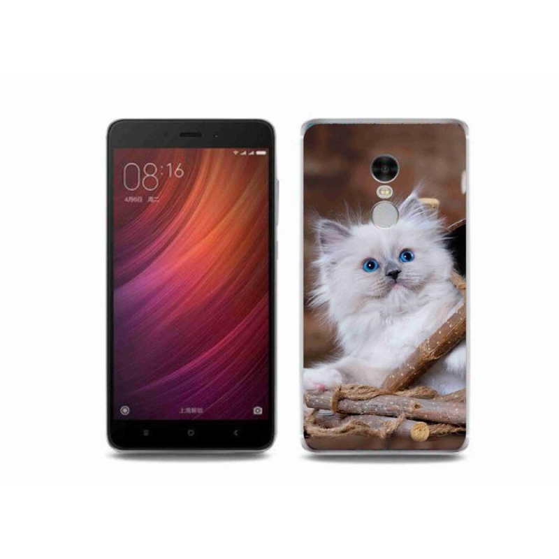 Gelový kryt mmCase na mobil Xiaomi Redmi Note 4 - bílé kotě