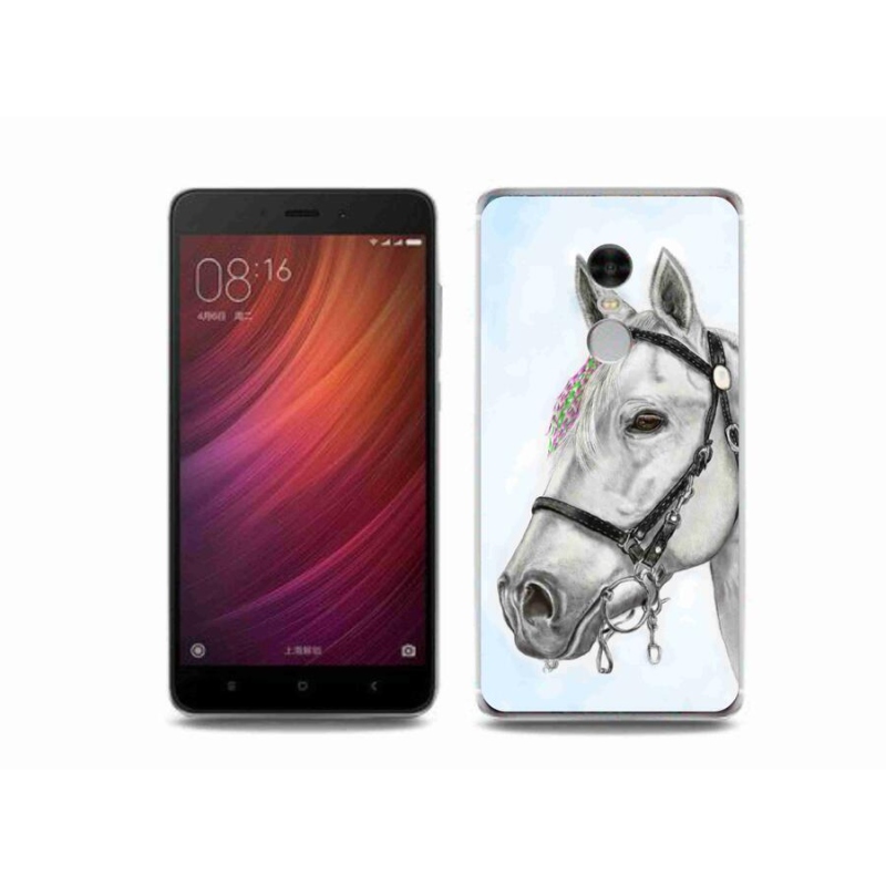 Gelový kryt mmCase na mobil Xiaomi Redmi Note 4 - bílý kůň 1