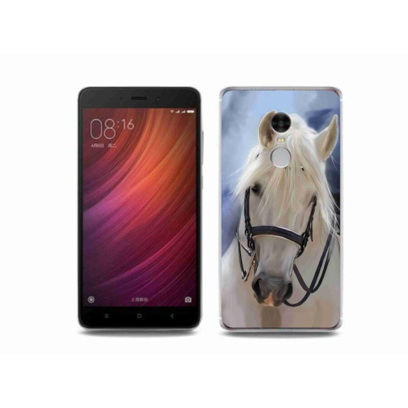 Gelový kryt mmCase na mobil Xiaomi Redmi Note 4 - bílý kůň