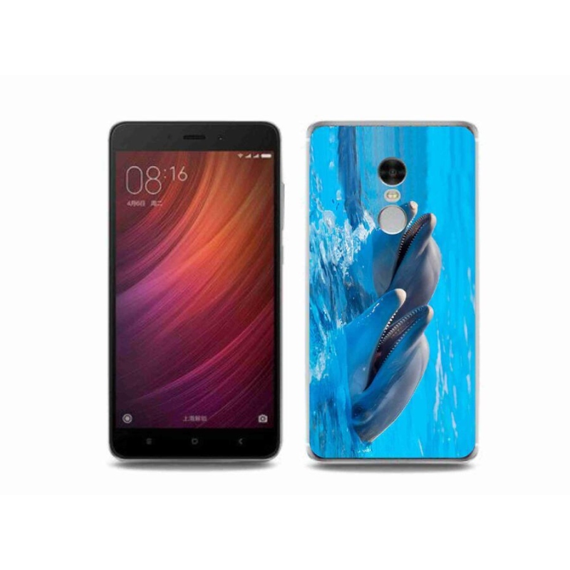 Gelový kryt mmCase na mobil Xiaomi Redmi Note 4 - delfíni